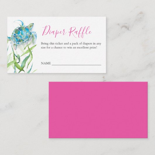 Zee Roze luierspoelafsluiter Informatiekaartje (Voorkant / Achterkant)