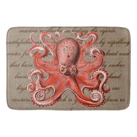 Zee Roze octopus Badmat (Voorkant)