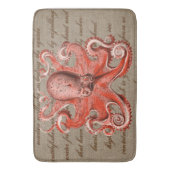 Zee Roze octopus Badmat (Voorkant Verticaal)