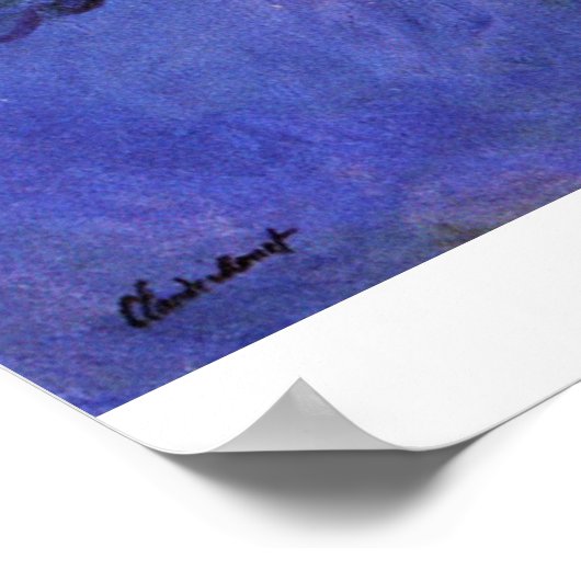 Zee rozen in vijver van Claude Monet Poster (Hoek)