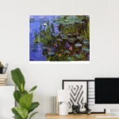Zee rozen in vijver van Claude Monet Poster (Thuiskantoor)