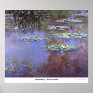 Zee rozen van Claude Monet Poster