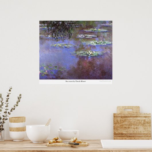 Zee rozen van Claude Monet Poster (Keuken)