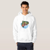 Zee-run Cutthroat Jachtend op Chrome Forel Hoodie (Voorkant volledig)