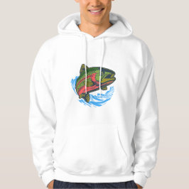 Zee-run Cutthroat Jachtend op Chrome Forel Hoodie