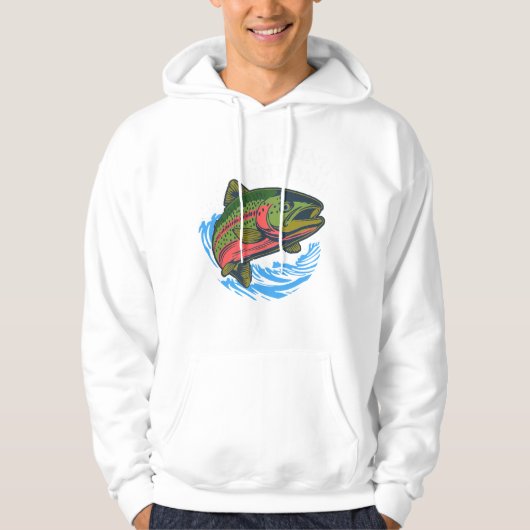Zee-run Cutthroat Jachtend op Chrome Forel Hoodie (Voorkant)