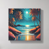 Zee 's nachts canvas afdruk (Voorkant)