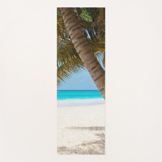 Zee Sand Palms Blue Sky Fitness Elegant Sjabloon Yogamat (Voorkant)