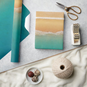 Zee Sandy Tropical Beach Cadeaupapier