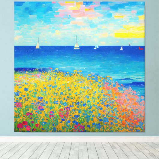 Zee Scape 08 Canvas Afdruk (Insitu (Houten vloer))