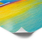 Zee Scape 10 "Vastgeplakt op het zand". Perfect Poster (Hoek)