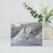 ZEE SCAPE YACHTE POSTKAART (Staand voorkant)