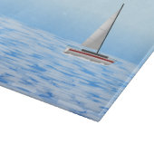 Zee scène met boot snijplank (Hoek)