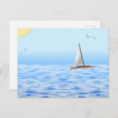 Zee scène met briefkaart (Voorkant / Achterkant)