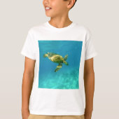Zee Scheerschildpad zwemt in turkooizen oceaanwate T-shirt (Voorkant)