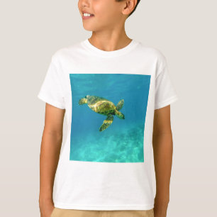 Zee Scheerschildpad zwemt in turkooizen oceaanwate T-shirt