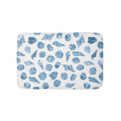 Zee Schelp Aquarel Nautilus Kust Blauw Badmat (Voorkant)