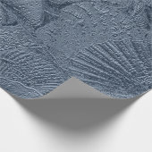 Zee Schelp Kust Strand Stof Blauw Decoupage Cadeaupapier (Hoek)