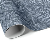 Zee Schelp Kust Strand Stof Blauw Decoupage Cadeaupapier (Rol Hoek)