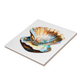 Zee schelp moeder parel iriserende glans glam tegeltje (Zijkant)