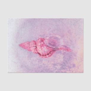 Zee Schelp Roze Vintage Oceaan Strand Textuur Tissuepapier