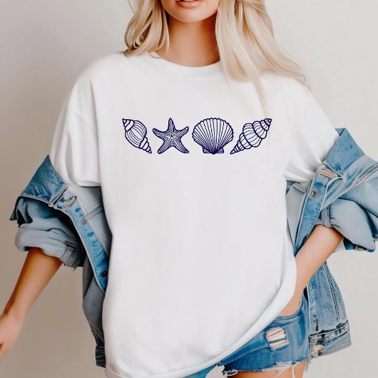Zee Schelp Zomer Vrouw T-shirt