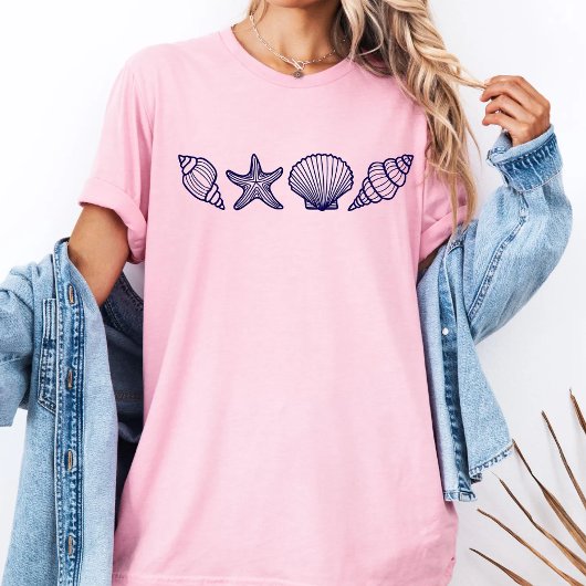 Zee Schelp Zomer Vrouw T-shirt