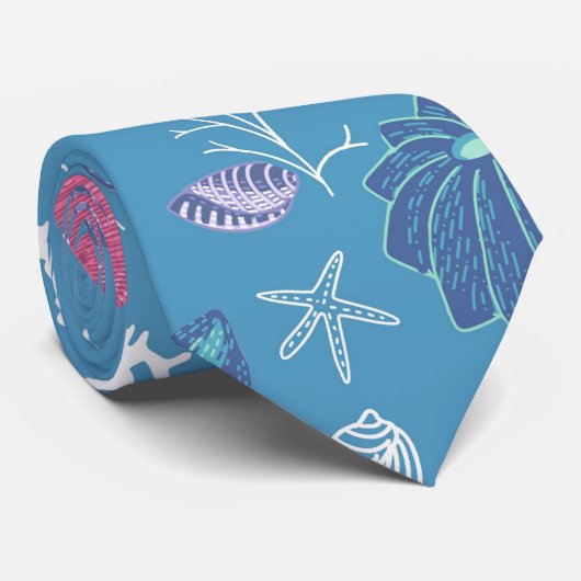 Zee schelpdierenkaart badhanddoekset kind flip stropdas