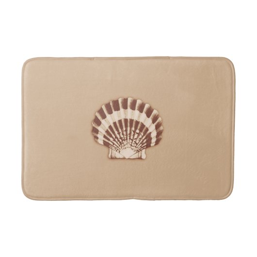 Zee schelpen - bruin en beige badmat (Voorkant)