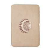 Zee schelpen - bruin en beige badmat (Voorkant Verticaal)