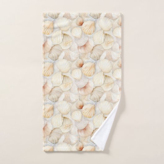 Zee Schelpen Crème Zand Ivoor Strand  Bad Handdoek (Handdoek)