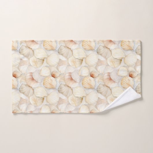 Zee Schelpen Crème Zand Ivoor Strand  Bad Handdoek (Handdoek)
