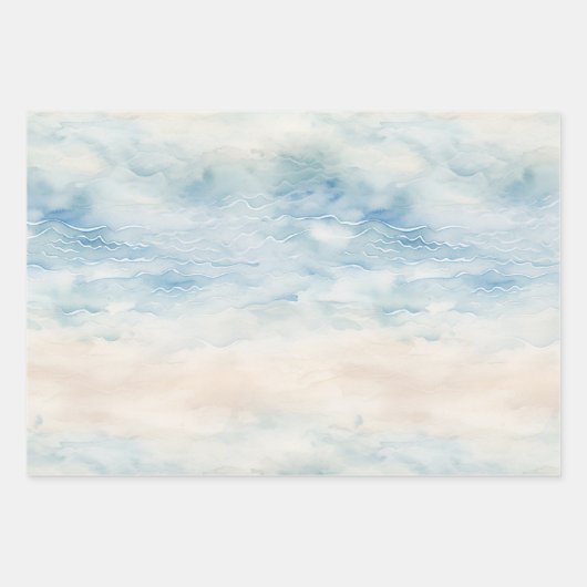 Zee Schelpen Crème Zand Ivoor Strand  Inpakpapier Vel (Voorkant 2)