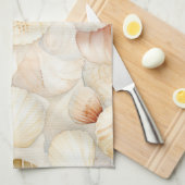 Zee Schelpen Crème Zand Ivoor Strand Theedoek (Quarter Fold)