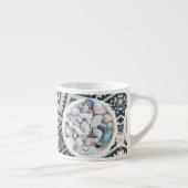 Zee Schelpen Mand Tapijt Textuur Espresso Mok (Rechts)