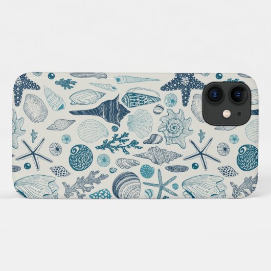 Zee schelpen op ivoorwit Case-Mate iPhone case (Achterkant (horizontaal))