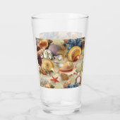 Zee schelpen op strand glas (Achterkant)
