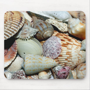 zee schelpen, schelpen, strandschelpen muismat