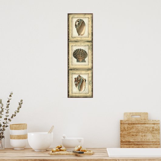 Zee Scheppen van de Shore Poster (Keuken)