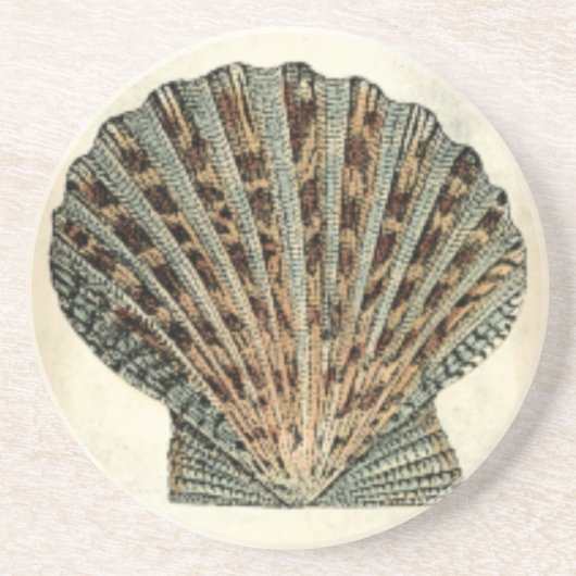 Zee Scheppen van de Shore Zandsteen Onderzetter (Voorkant)