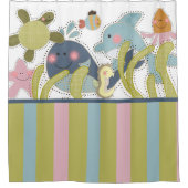 Zee Scheppen walvisbruinvissen Douchegordijn (Voorkant)