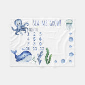 Zee schepsel baby maand deken (Voorkant (Horizontaal))