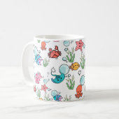 Zee schepsel thema mok. Zeeen met patronen mok (Voorkant links)