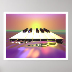 Zee Scherpe Pianotoetsen Poster