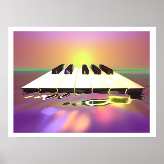 Zee Scherpe Pianotoetsen Poster (Voorkant)