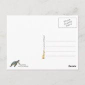 Zee Schets waterverf schildpad Briefkaart (Achterkant)