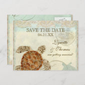 Zee schilder Moderne kustzeekust Aankondigingskaart (Voorkant / Achterkant)