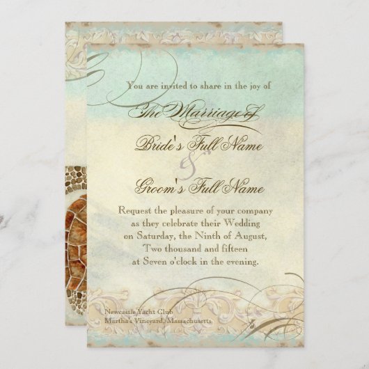 Zee schilder Moderne kustzeekust Kaart (Voorkant / Achterkant)