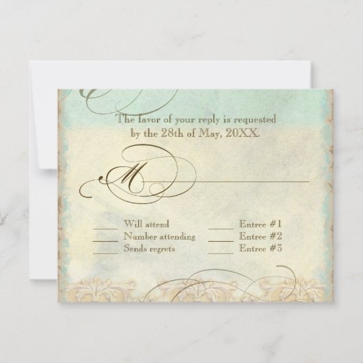 Zee schilder Moderne kustzeekust RSVP Kaartje (Voorkant)