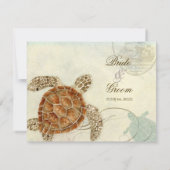 Zee schilder Moderne kustzeekust RSVP Kaartje (Achterkant)